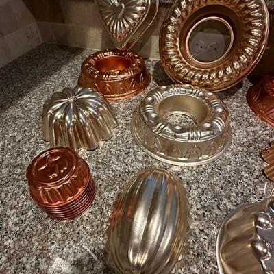 vintage jello mold lot