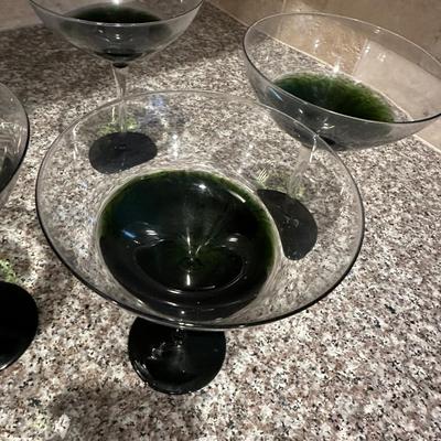 5 piece Martini glass lot