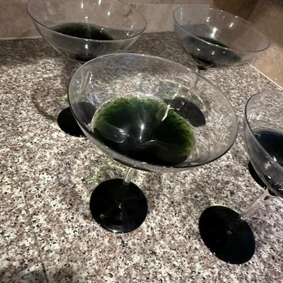 5 piece Martini glass lot