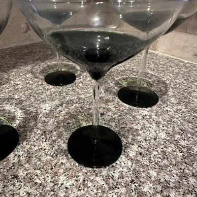 5 piece Martini glass lot