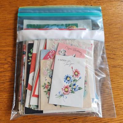 Bag of Vintage Birthday Cards