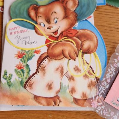 Bag of Vintage Birthday Cards