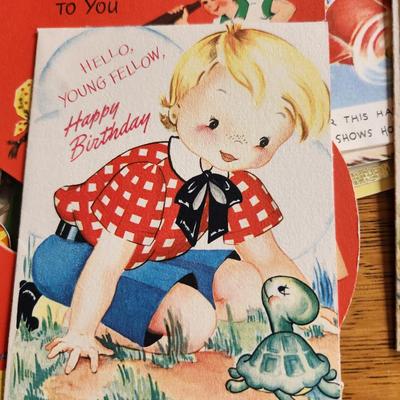Bag of Vintage Birthday Cards
