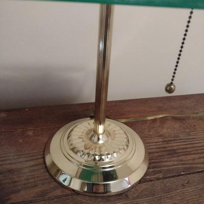 Green Glass Shade Banker's Desk Lamp