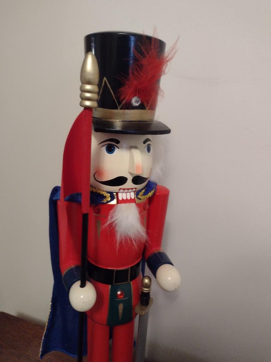 Large Wood Castle Guard Nutcracker 24"