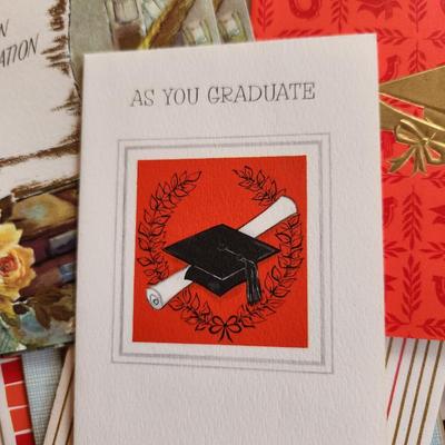 Bag of Vintage Graduation Cards