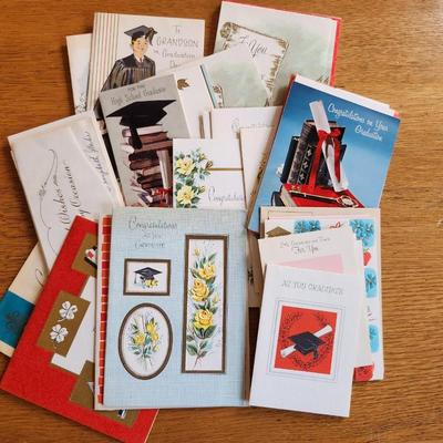 Bag of Vintage Graduation Cards