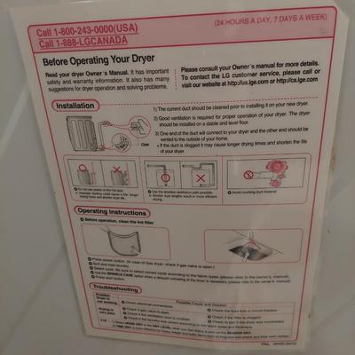 LG Gas Dryer w/ Storage Pedestal (L-BBL)