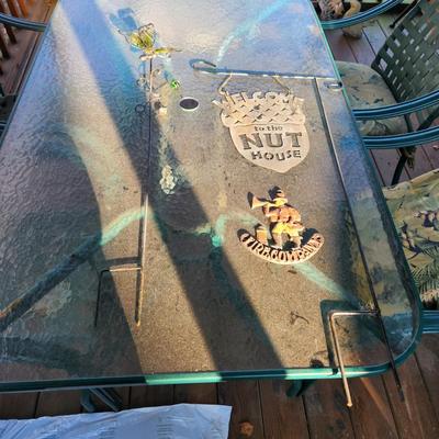 Patio Decor Welcome to Nut House , Cast Metal Fire Company , Butterfly