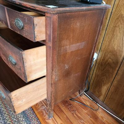 Vintage 3 Drawer Solid Wood Dresser 46x21x36