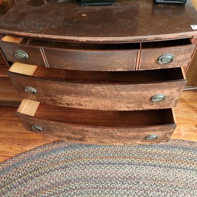 Vintage 3 Drawer Solid Wood Dresser 46x21x36