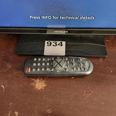 Hitachi 24" Tv w remote tested HDMI USB