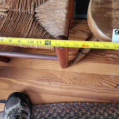 Woven Stool & Wooden Milking Stool