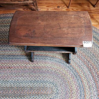 Vintage Library Table with Book Storage 24x12x24H