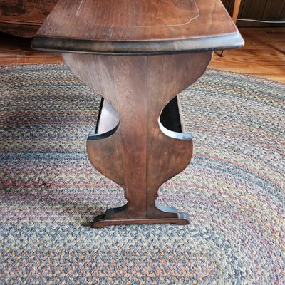 Vintage Library Table with Book Storage 24x12x24H