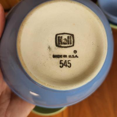 5 Vintage Colorful Hall 545 Bowls