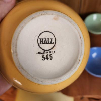 5 Vintage Colorful Hall 545 Bowls