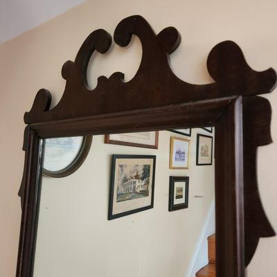2 Mirrors & 1 Brass Shell Candle Sconce