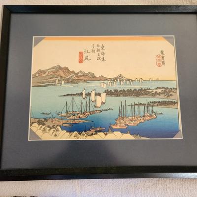 2 Woodblock Prints Tokaido Stations Hiroshige Ando