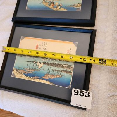 2 Woodblock Prints Tokaido Stations Hiroshige Ando