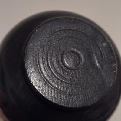 Carved Dark Marble Mortar and Pestle