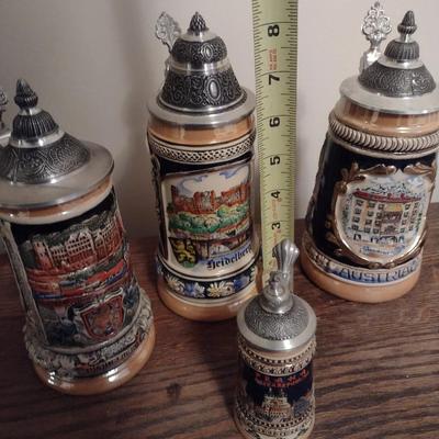 Collection of Ceramic German Beer Steins