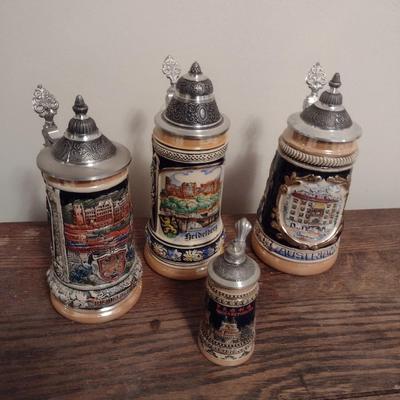 Collection of Ceramic German Beer Steins