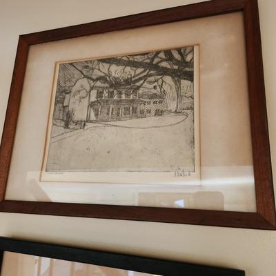 Lot of 8 Framed wall Art Williamsburg Long Island