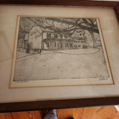 Lot of 8 Framed wall Art Williamsburg Long Island