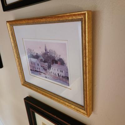 Lot of 8 Framed wall Art Williamsburg Long Island