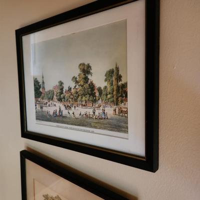 Lot of 8 Framed wall Art Williamsburg Long Island