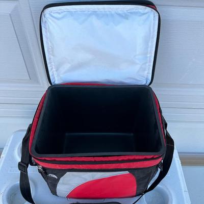 COLEMAN XTREME MARINE COOLER AND A SOFT SIDED INSULATED TOTE