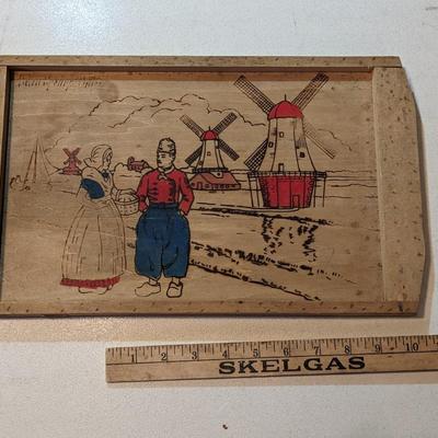 Vintage Wooden Dutch Tray, Palm Springs, Ca