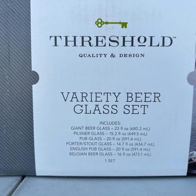 THRESHOLD VARIETY BEER GLASS SET