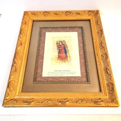 Lot #27  Decorative Angel Print - Well framed