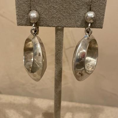 Sterling cross and chain with earrings
