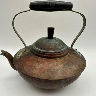 Two (2) Antique Copper Kettles