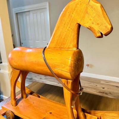 Primitive German Folk Art Hand Carved Hobby Horse