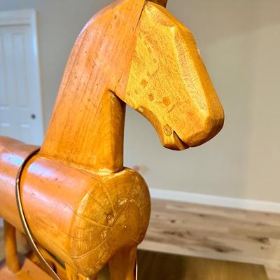 Primitive German Folk Art Hand Carved Hobby Horse