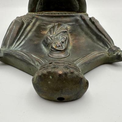 SIGNED Antique Iron Holy Water Font