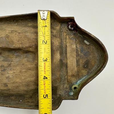 SIGNED Antique Iron Holy Water Font