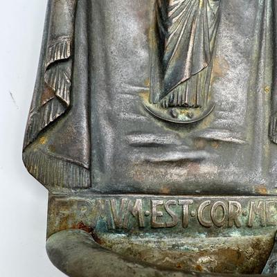 SIGNED Antique Iron Holy Water Font