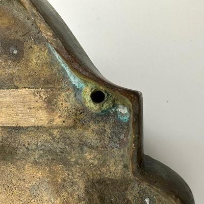 SIGNED Antique Iron Holy Water Font