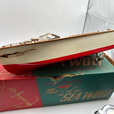 Vintage Sea Wolf Electric Toy Boat