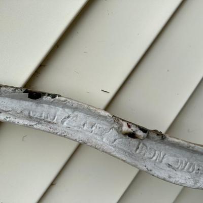 Antique New Orleans Cast Iron Bench Ends W/ Wood to Attach