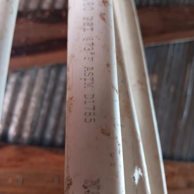 Seven 1" -20 PVC pipes