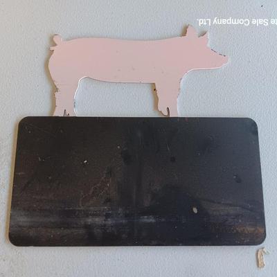 Two steel 4-H Pig name plates for show pen or for home