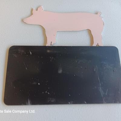 Two steel 4-H Pig name plates for show pen or for home