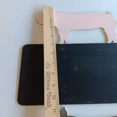 Two steel 4-H Pig name plates for show pen or for home
