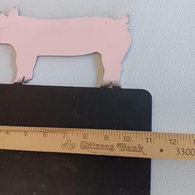 Two steel 4-H Pig name plates for show pen or for home